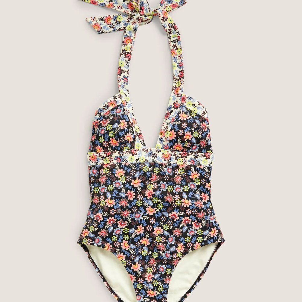 NWT Boden Ithaca Halter One Piece Swimsuit